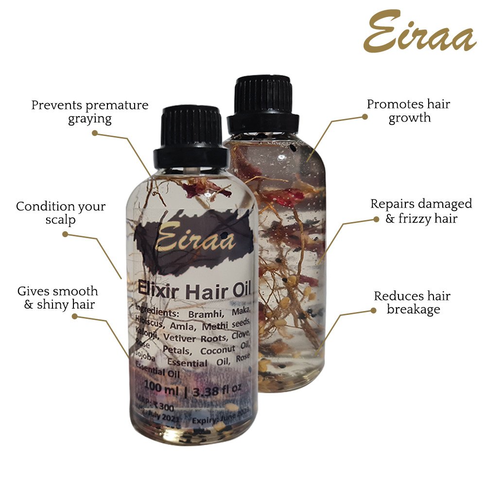 Elixir Ayurvedic Hair Oil  Eirra Bath Works  All Natural  Handmade